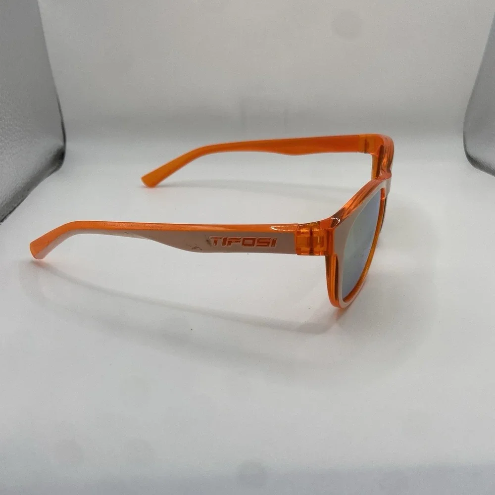 Tifosi Optics SWANK Sport Sunglasses Crystal‎ Orange & White RARE  Read